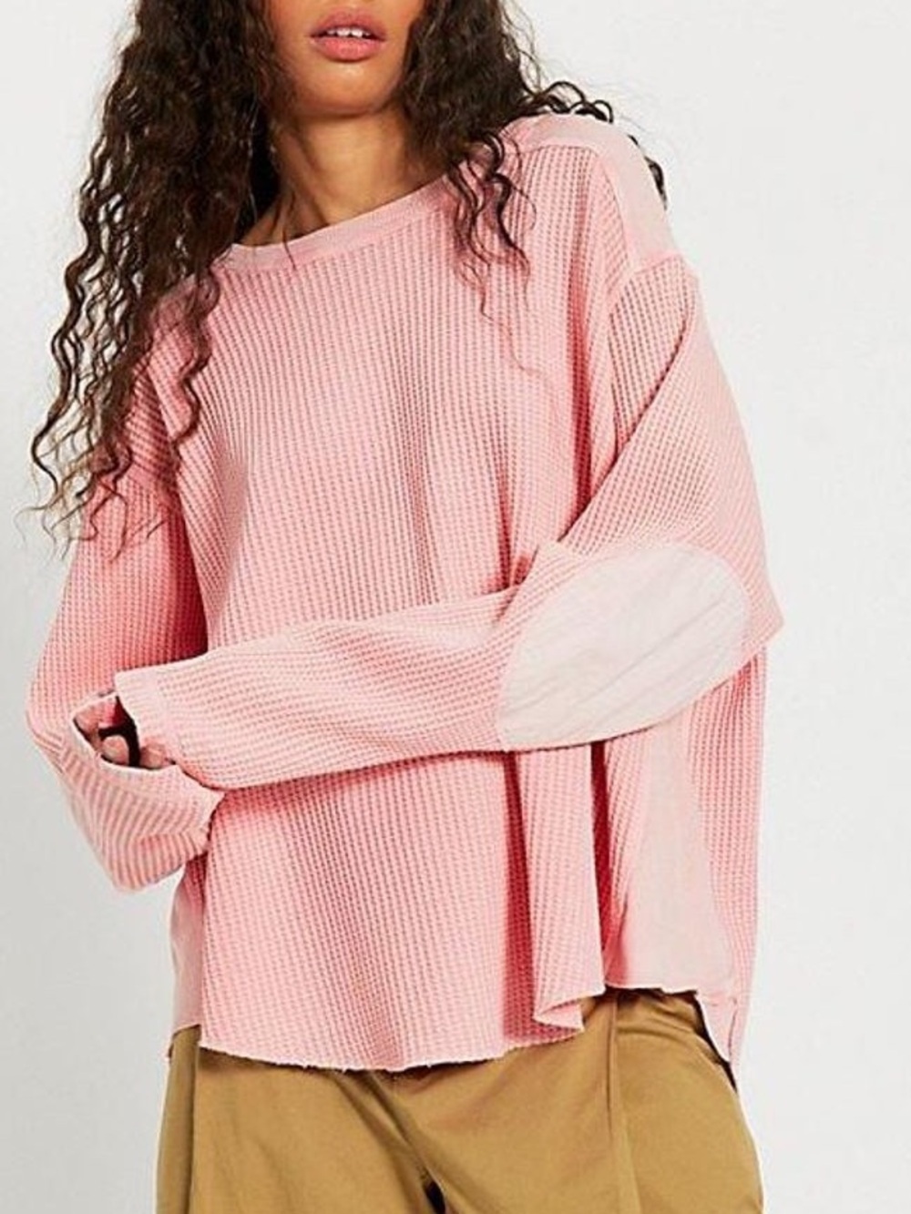 Free People FP One Blake Thermal in Blush Pink NWT